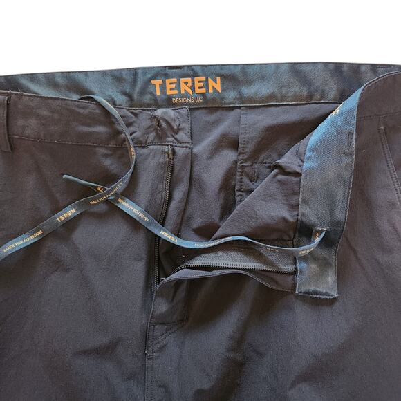 Teren Designs Black Pants 38x32 Lightweight Traveler Hiking Pants - Picture 11 of 12